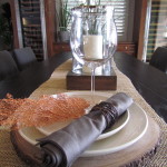 Placesetting_coral and wood